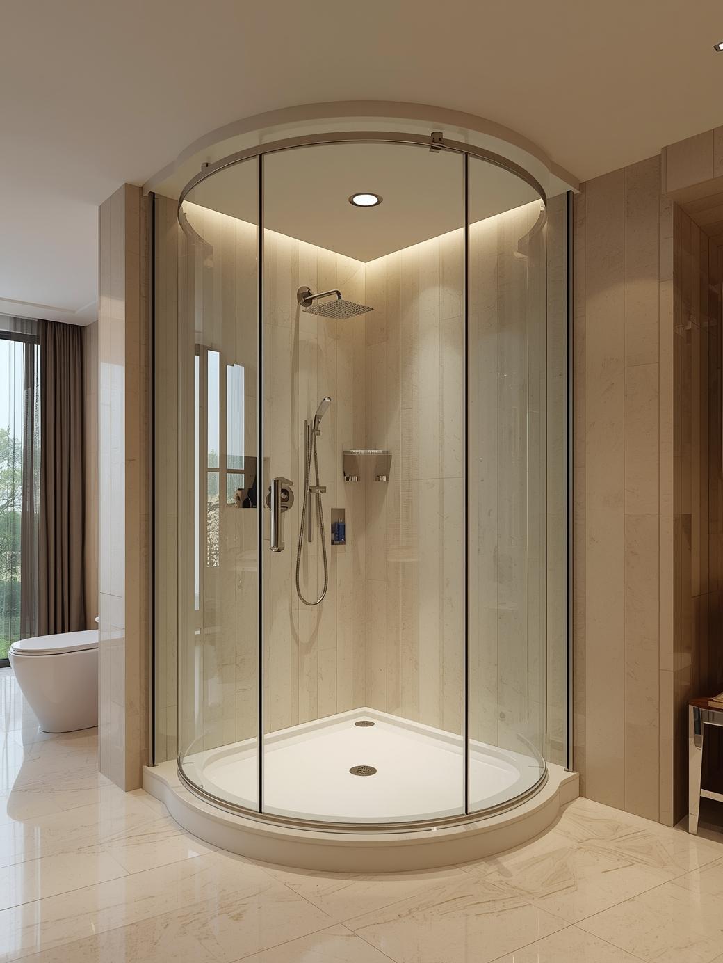Curved Glass Shower Enclosures