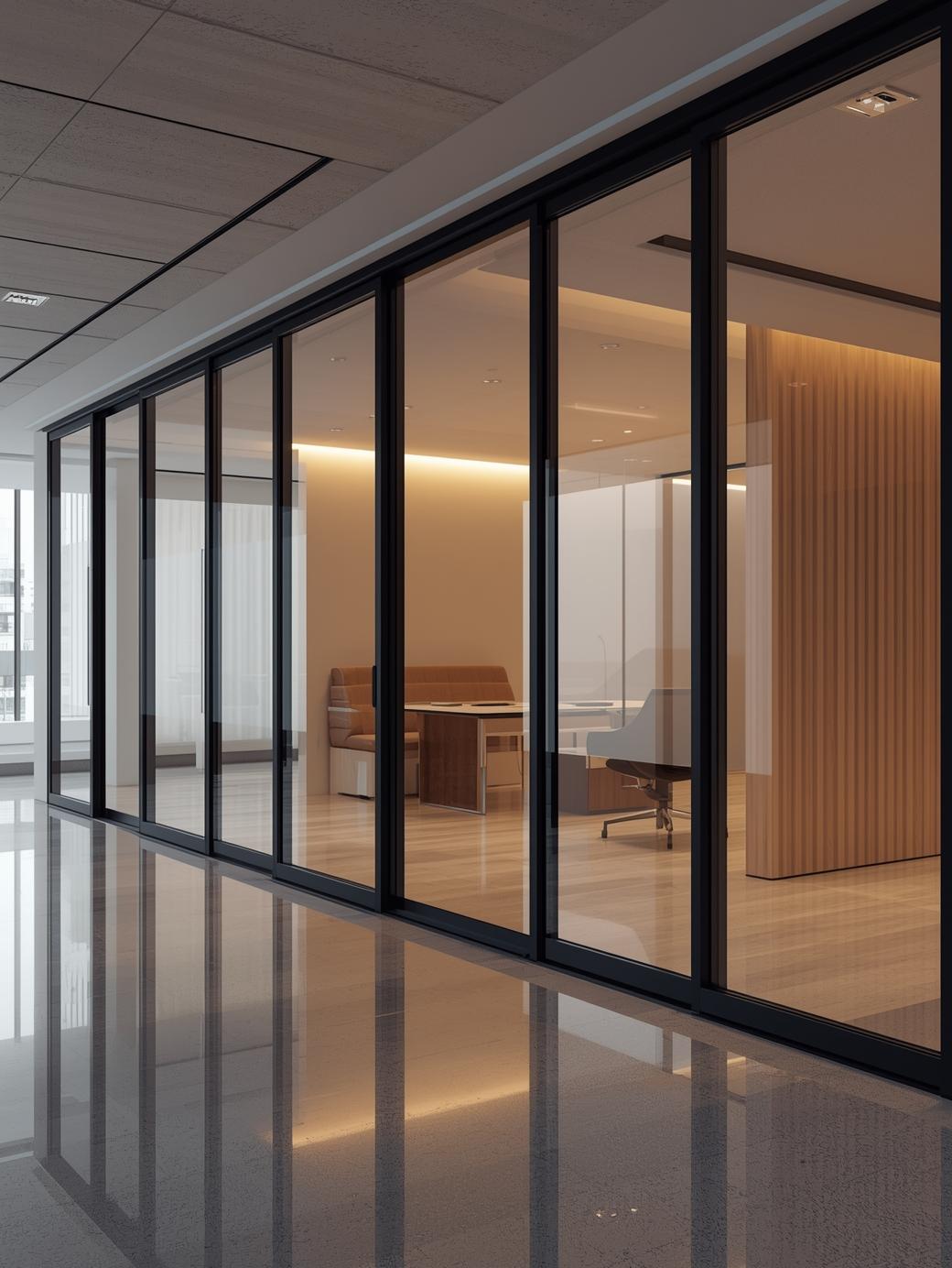 Glass Sliding Doors Partitions 