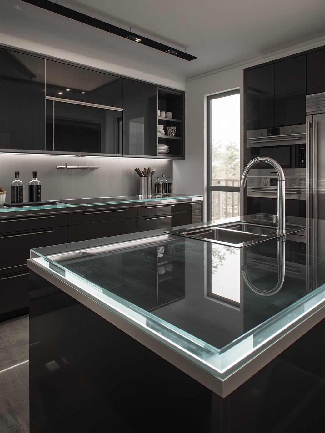 Kitchen Glass Countertops