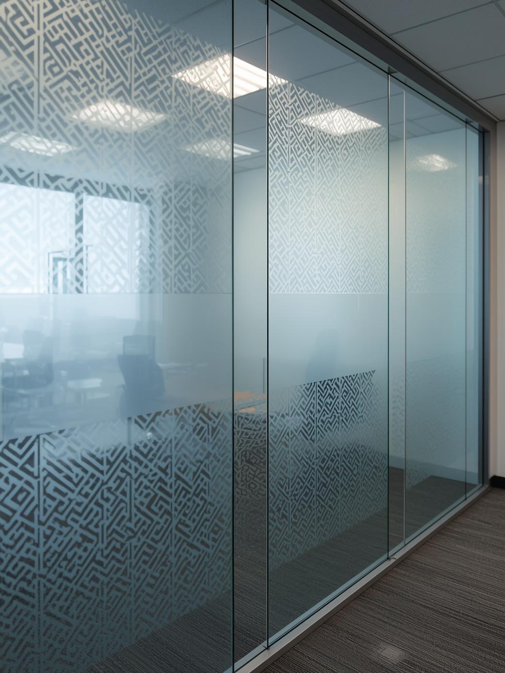 Custom Frosted Glass Stickers Design