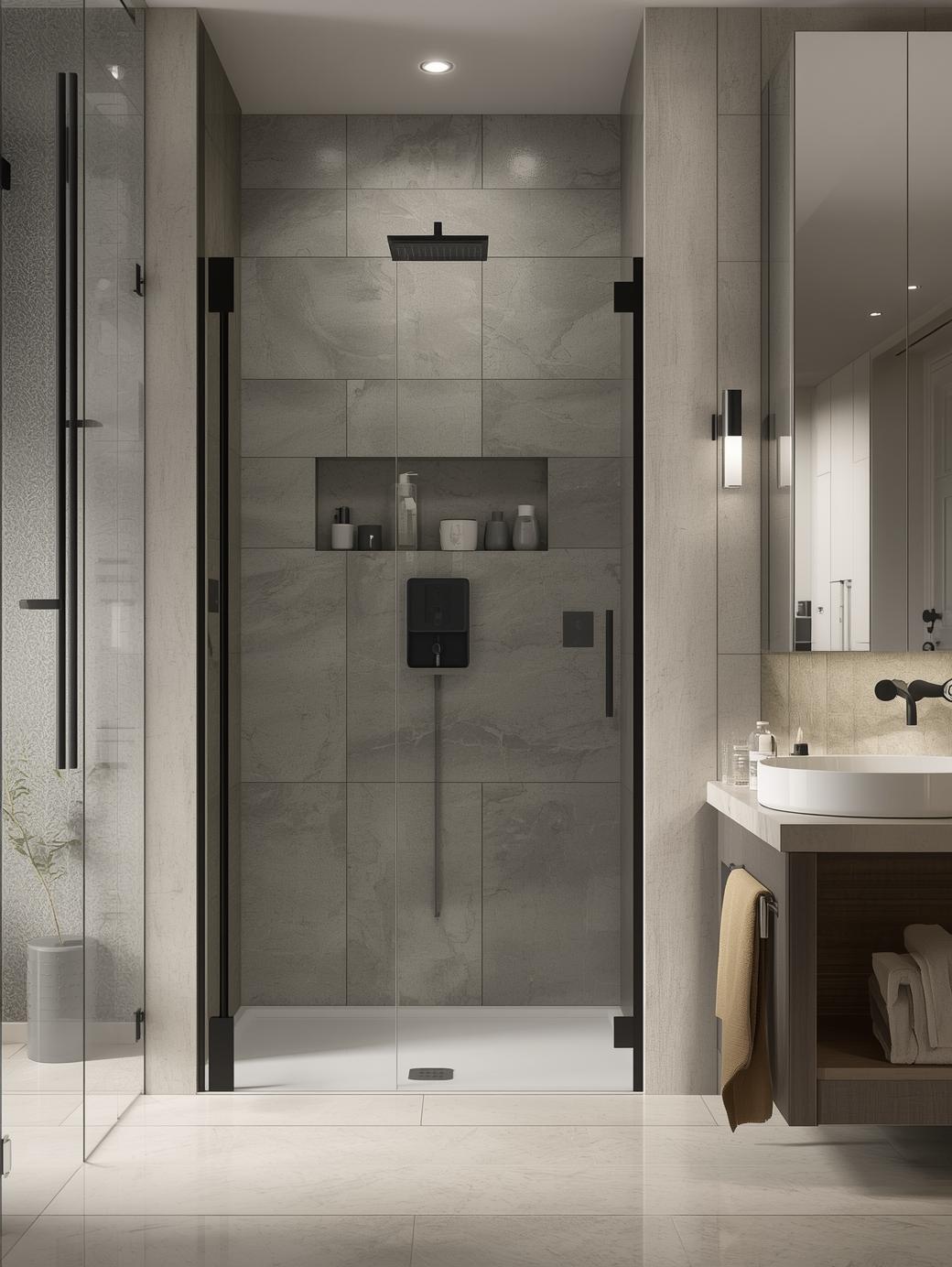 Semi-Frameless Fixed Shower Screens