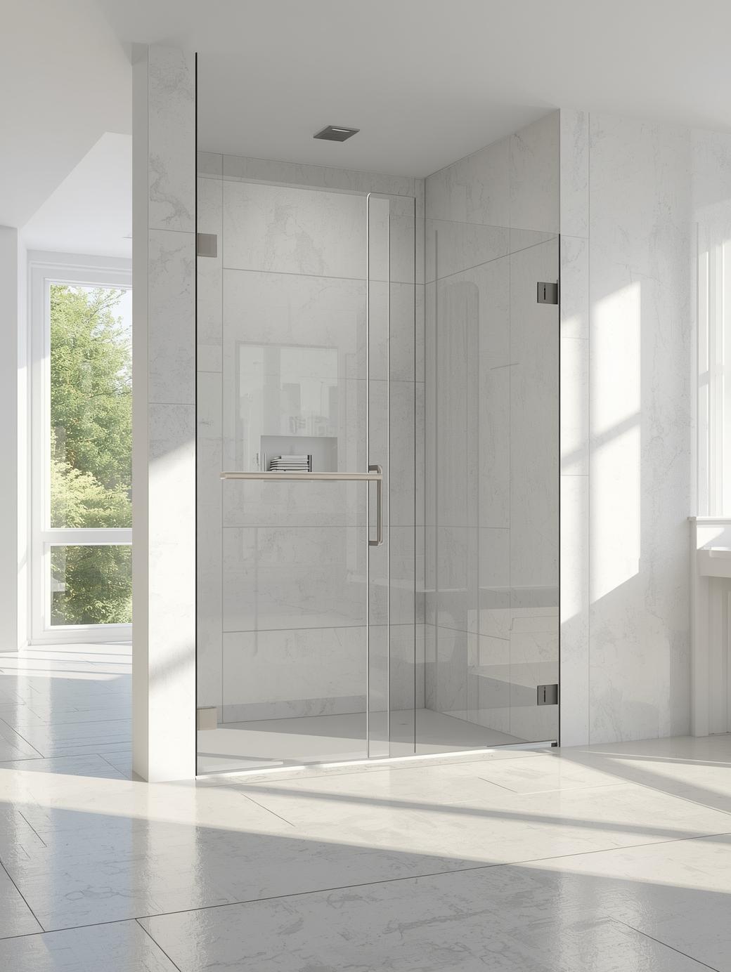 Clear Glass Fixed Shower Screens