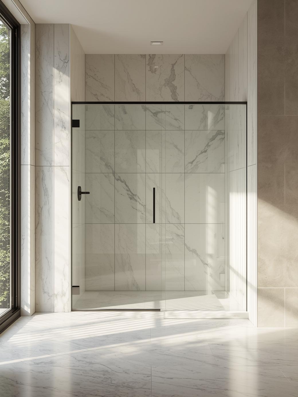 Frameless Fixed Shower Screens