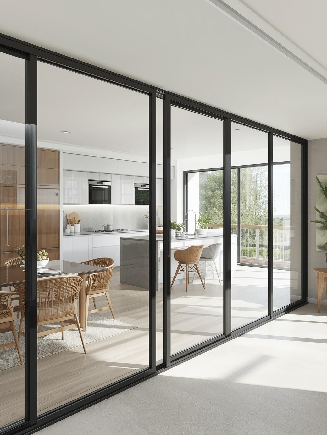 Kitchen Glass Room Dividers