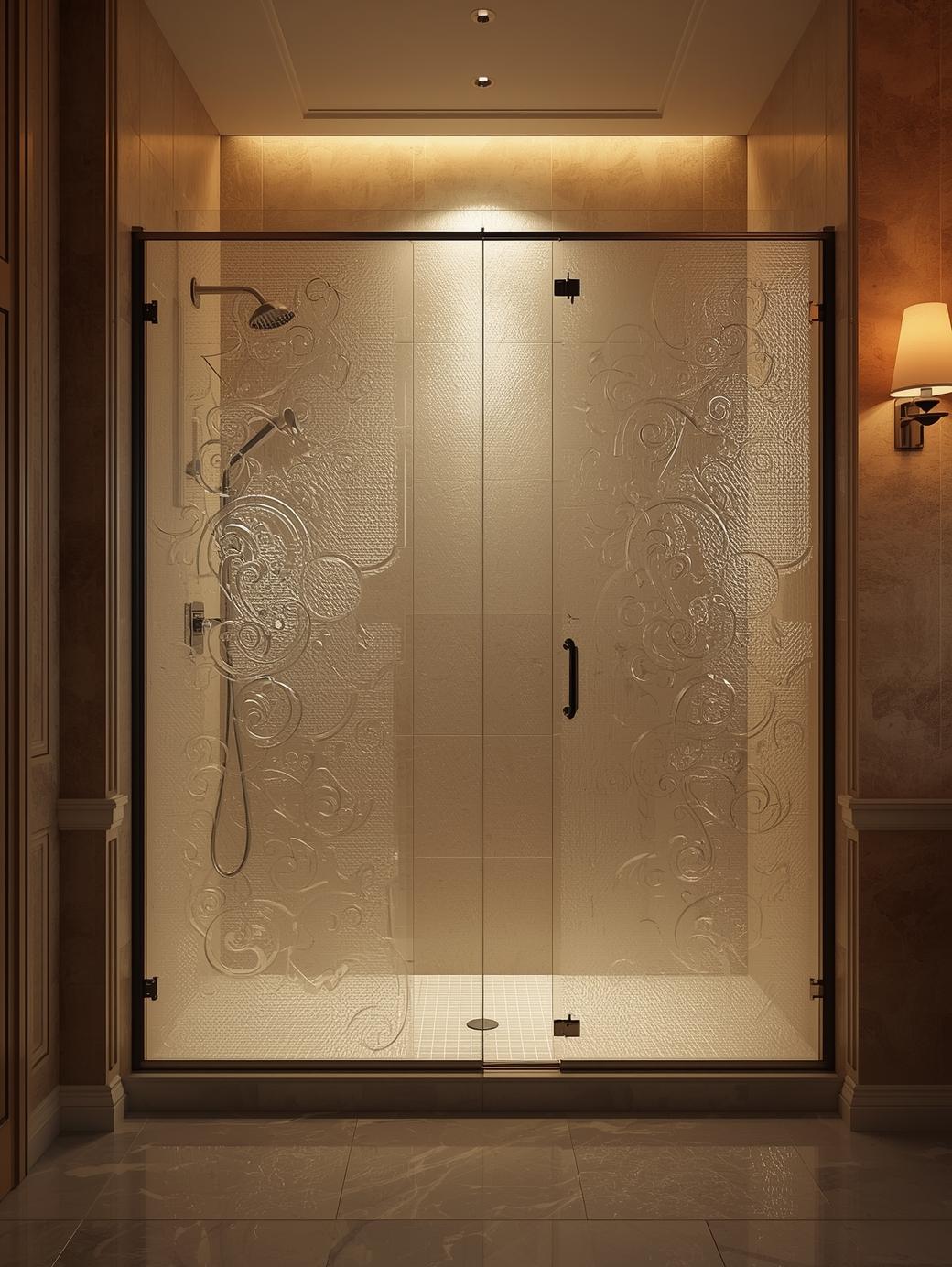 Frosted or Textured Glass Shower Enclosures