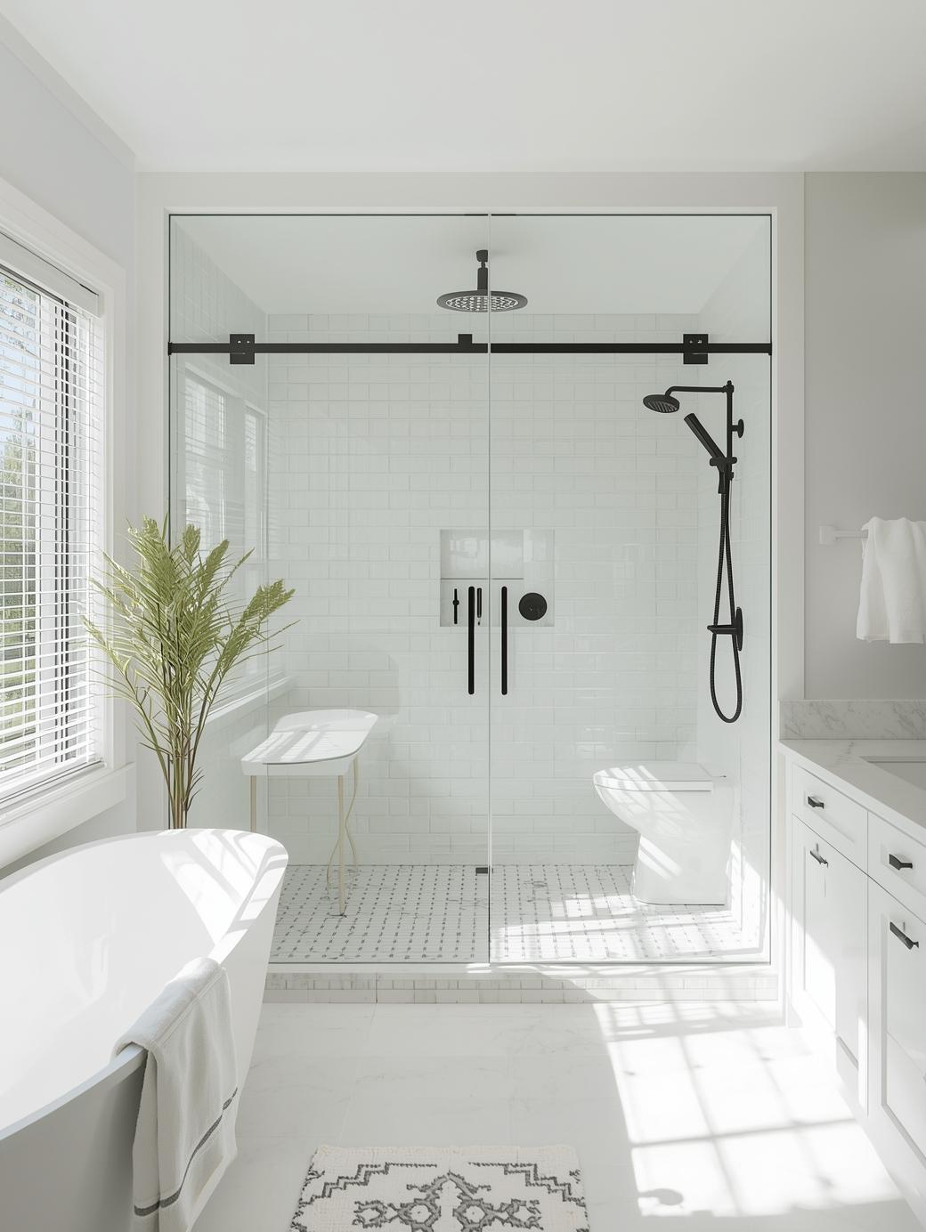 Clear Glass Sliding Shower Doors