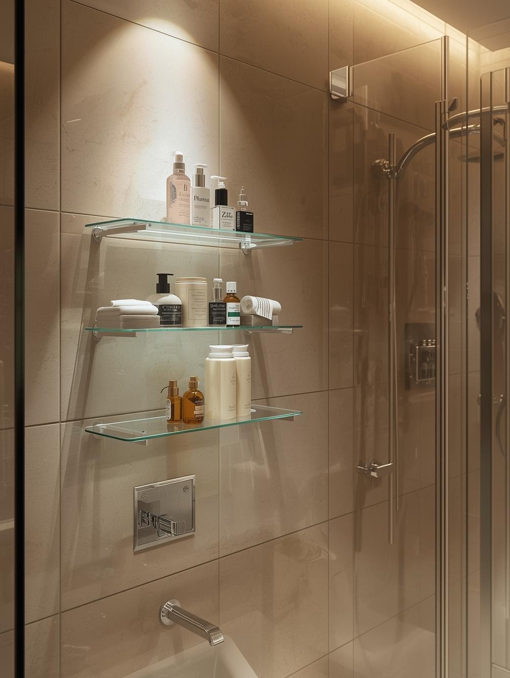 Bathroom Glass Shelves