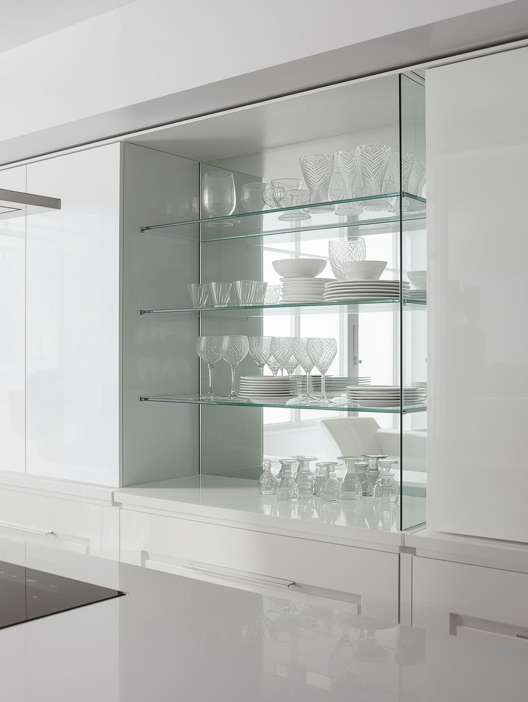 Kitchen Glass Shelves